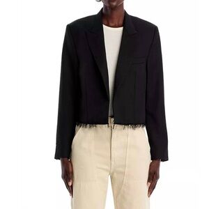 NWT NEW RE/DONE CUTOUT CROPPED BOYFRIEND BLACK BLAZER SIZE S